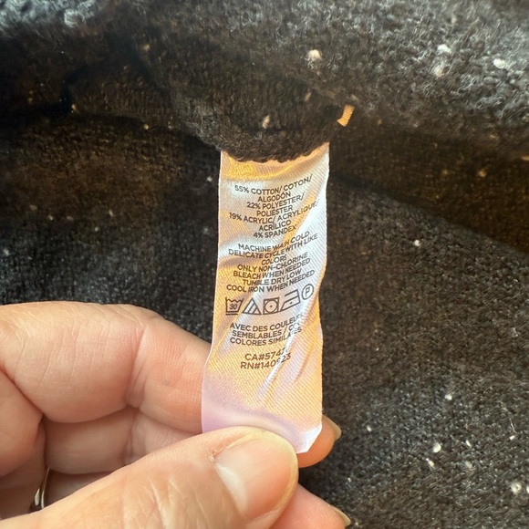 Gray Turtleneck funky sleeve oversized Sweater size M soft B8 - Picture 5 of 12